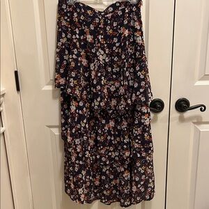 Ann Taylor Floral Maxi Skirt - Black and Multicolor